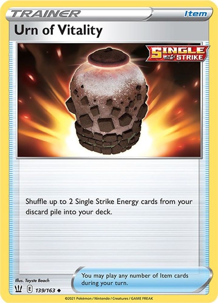 Urn of Vitality [139/163] - SWSH05: Battle Styles - *Normal*