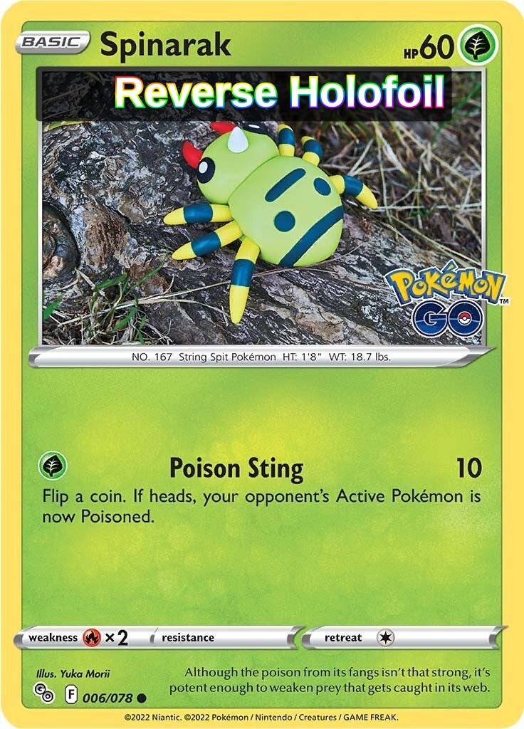 Spinarak [006/078] - Pokemon GO - *Reverse Holofoil*