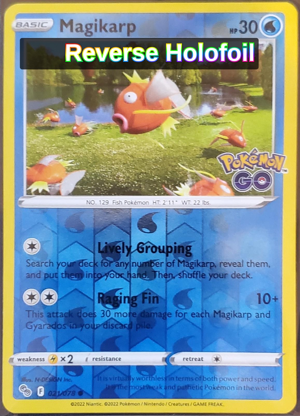 Magikarp [021/078] - Pokemon GO - *Reverse Holofoil*