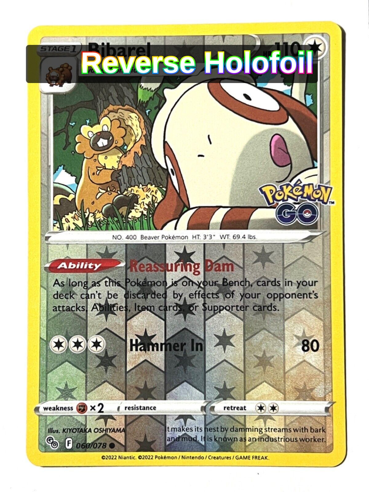 Bibarel [060/078] - Pokemon GO - *Reverse Holofoil*