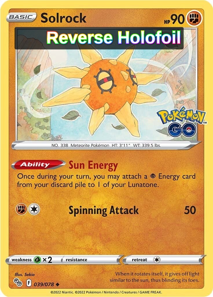 Solrock [039/078] - Pokemon GO - *Reverse Holofoil*
