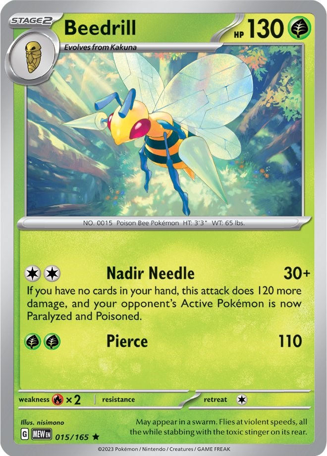 Beedrill [015/165] - SV: Scarlet & Violet 151 (MEW) - Holofoil