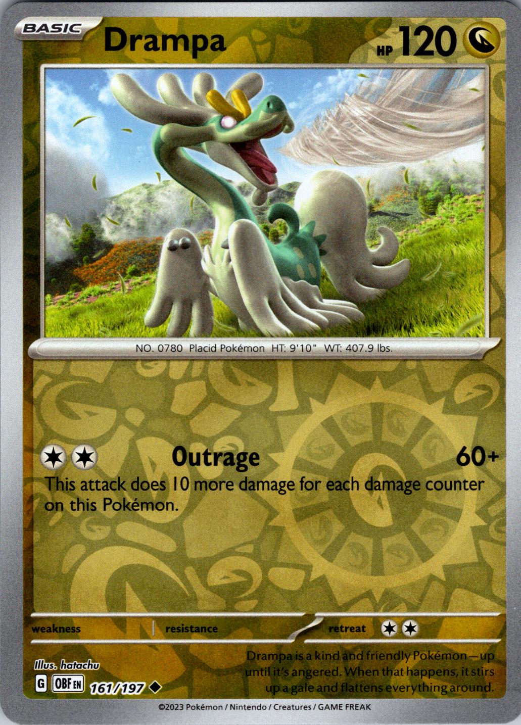 Drampa [161/197] - SV03: Obsidian Flames (OBF) - Reverse Holofoil