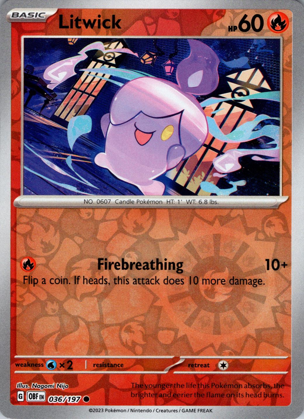Litwick [036/197] - SV03: Obsidian Flames (OBF) - Reverse Holofoil