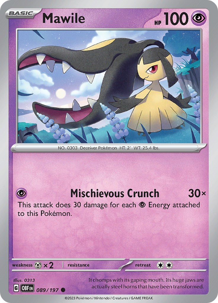 Mawile - 089/197 [089/197] - SV03: Obsidian Flames (OBF) - Reverse Holofoil