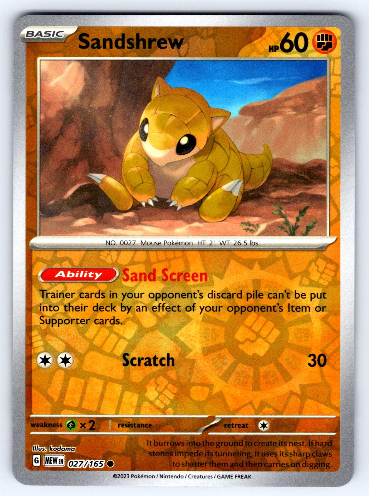 Sandshrew [027/165] - SV: Scarlet & Violet 151 (MEW) - Reverse Holofoil