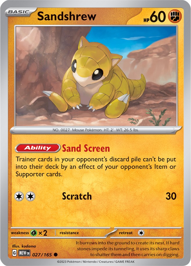Sandshrew [027/165] - SV: Scarlet & Violet 151 (MEW)