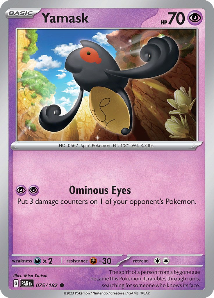 Yamask [075/182] - SV04: Paradox Rift (PAR) - Reverse Holofoil