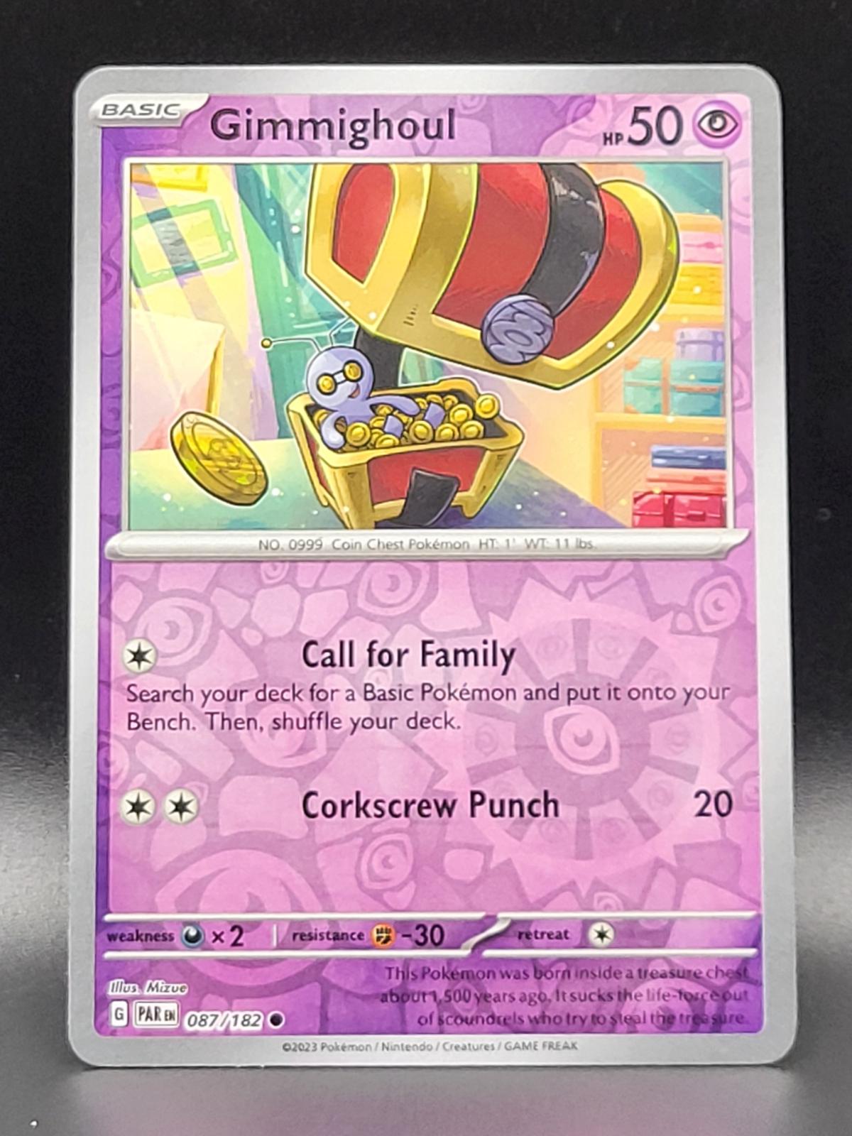Gimmighoul - 087/182 [087/182] - SV04: Paradox Rift (PAR) - Reverse Holofoil