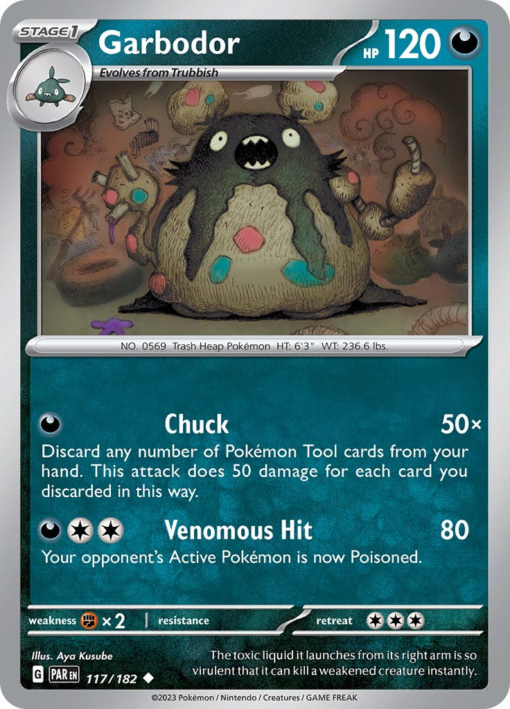 Garbodor - 117/182 [117/182] - SV04: Paradox Rift (PAR) - Reverse Holofoil