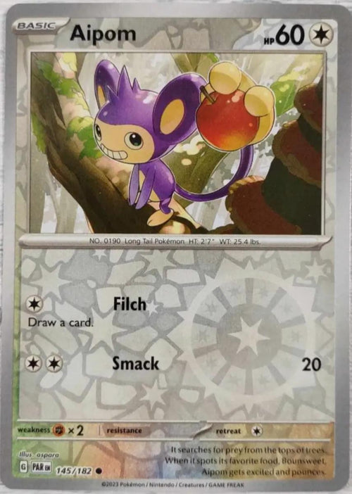 Aipom - 145/182 [145/182] - SV04: Paradox Rift (PAR) - Reverse Holofoil