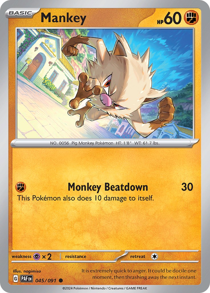 Mankey - 045/091 [045/091] - SV: Paldean Fates (PAF)
