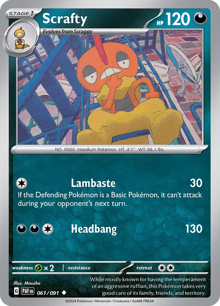 Scrafty [061/091] - SV: Paldean Fates (PAF)