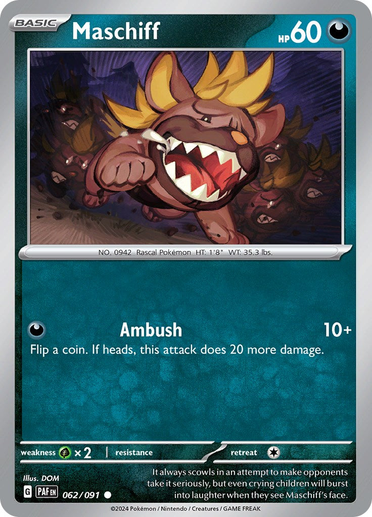 Maschiff [062/091] - SV: Paldean Fates (PAF) - Reverse Holofoil