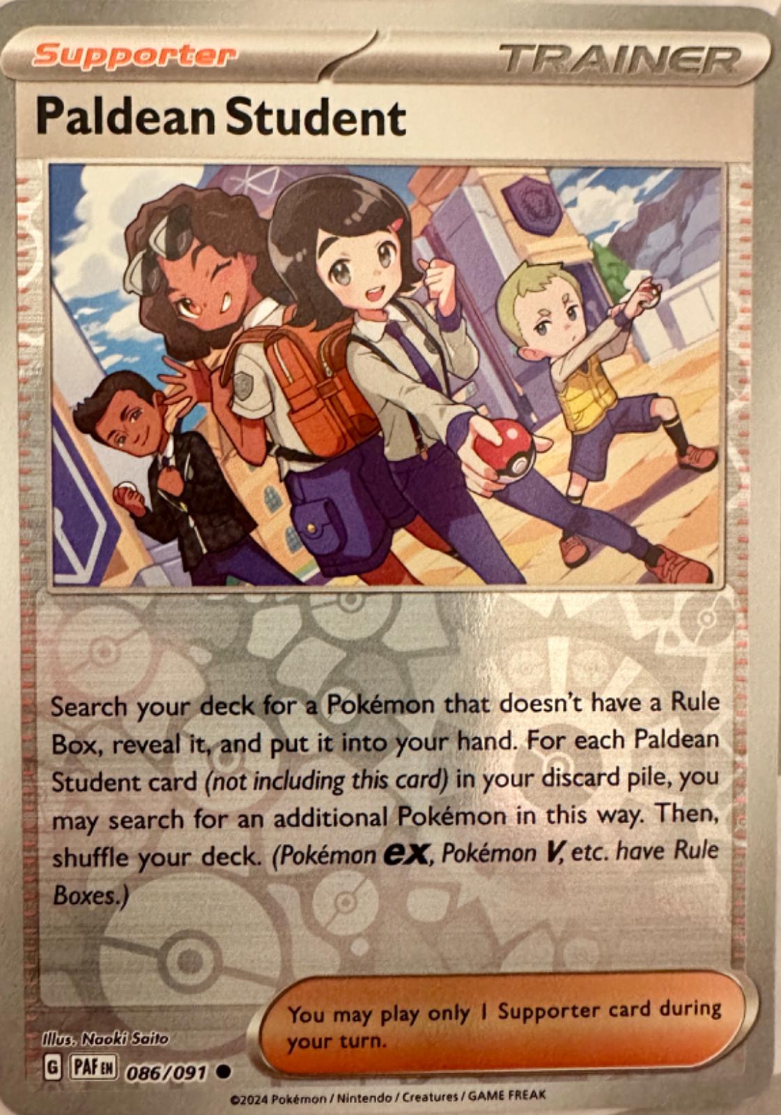 Paldean Student - 086/091 [086/091] - SV: Paldean Fates (PAF) - Reverse Holofoil