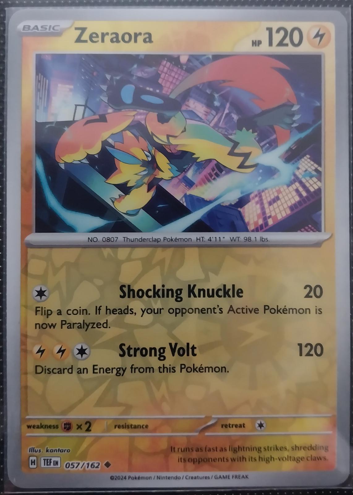 Zeraora [057/162] - SV05: Temporal Forces (TEF) - Reverse Holofoil