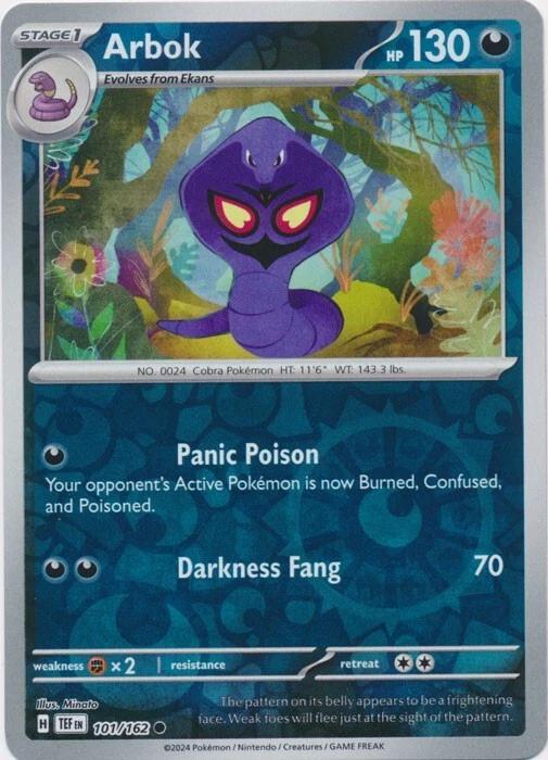 Arbok - 101/162 [101/162] - SV05: Temporal Forces (TEF) - Reverse Holofoil