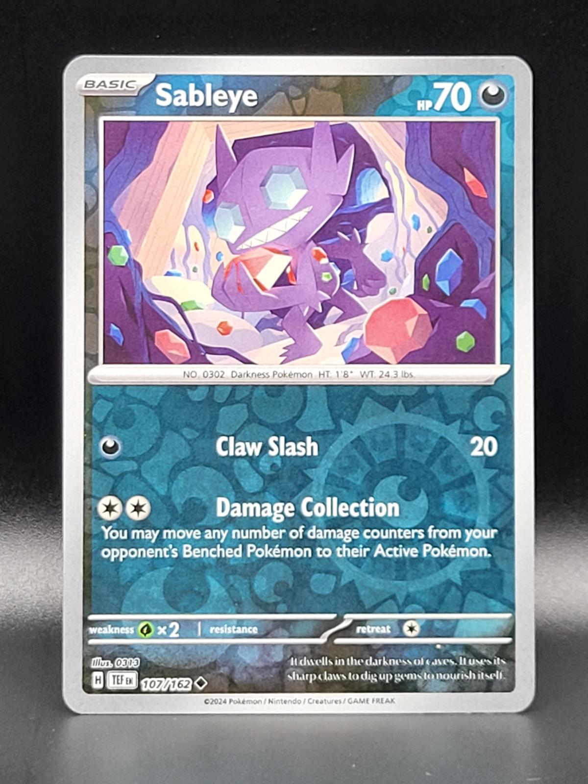 Sableye [107/162] - SV05: Temporal Forces (TEF) - Reverse Holofoil