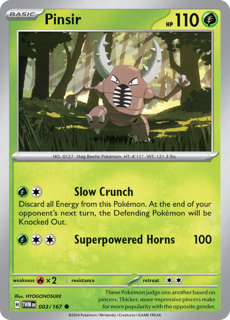 Pinsir - 003/167 [003/167] - SV06: Twilight Masquerade (TWM) - Reverse Holofoil
