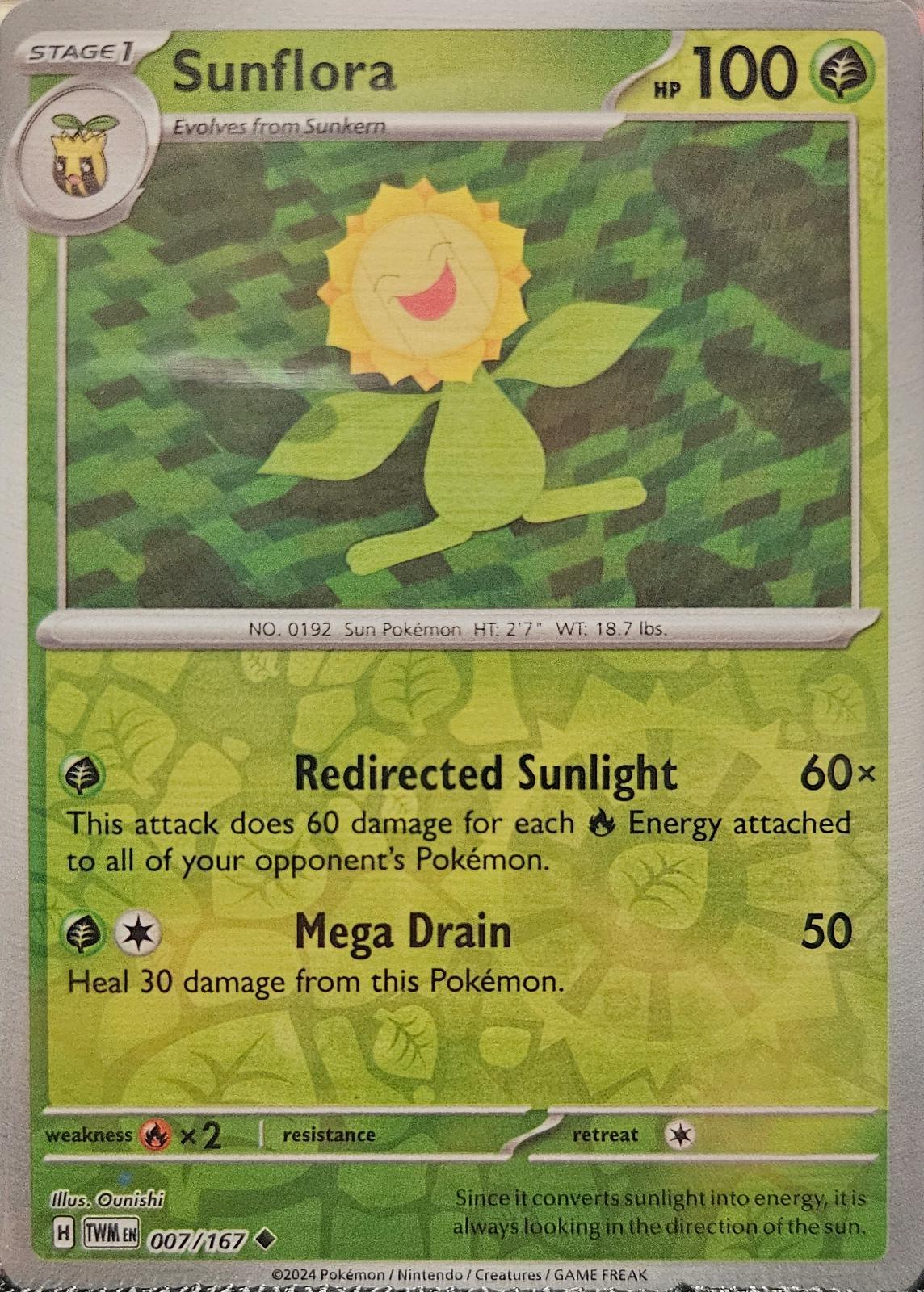 Sunflora - 007/167 [007/167] - SV06: Twilight Masquerade (TWM) - Reverse Holofoil