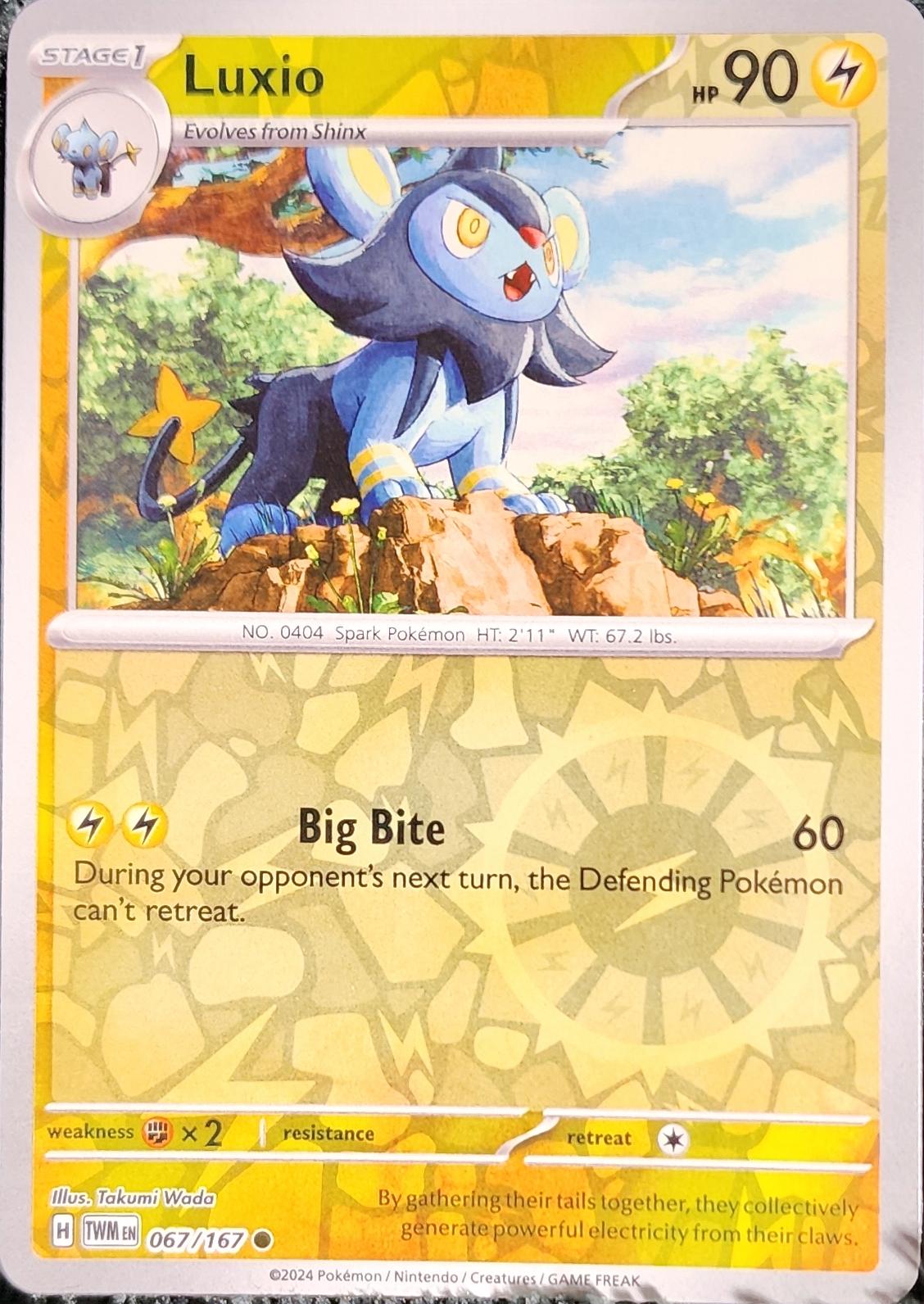 Luxio [067/167] - SV06: Twilight Masquerade (TWM) - Reverse Holofoil