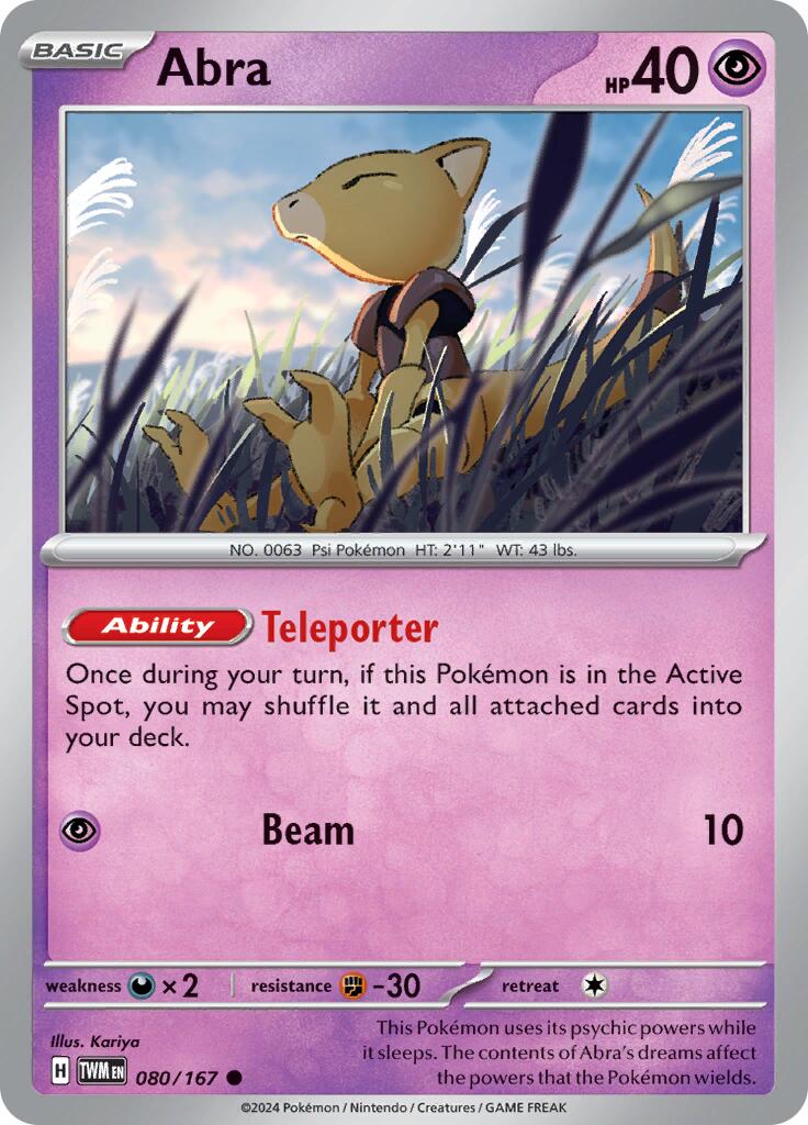 Abra [080/167] - SV06: Twilight Masquerade (TWM)