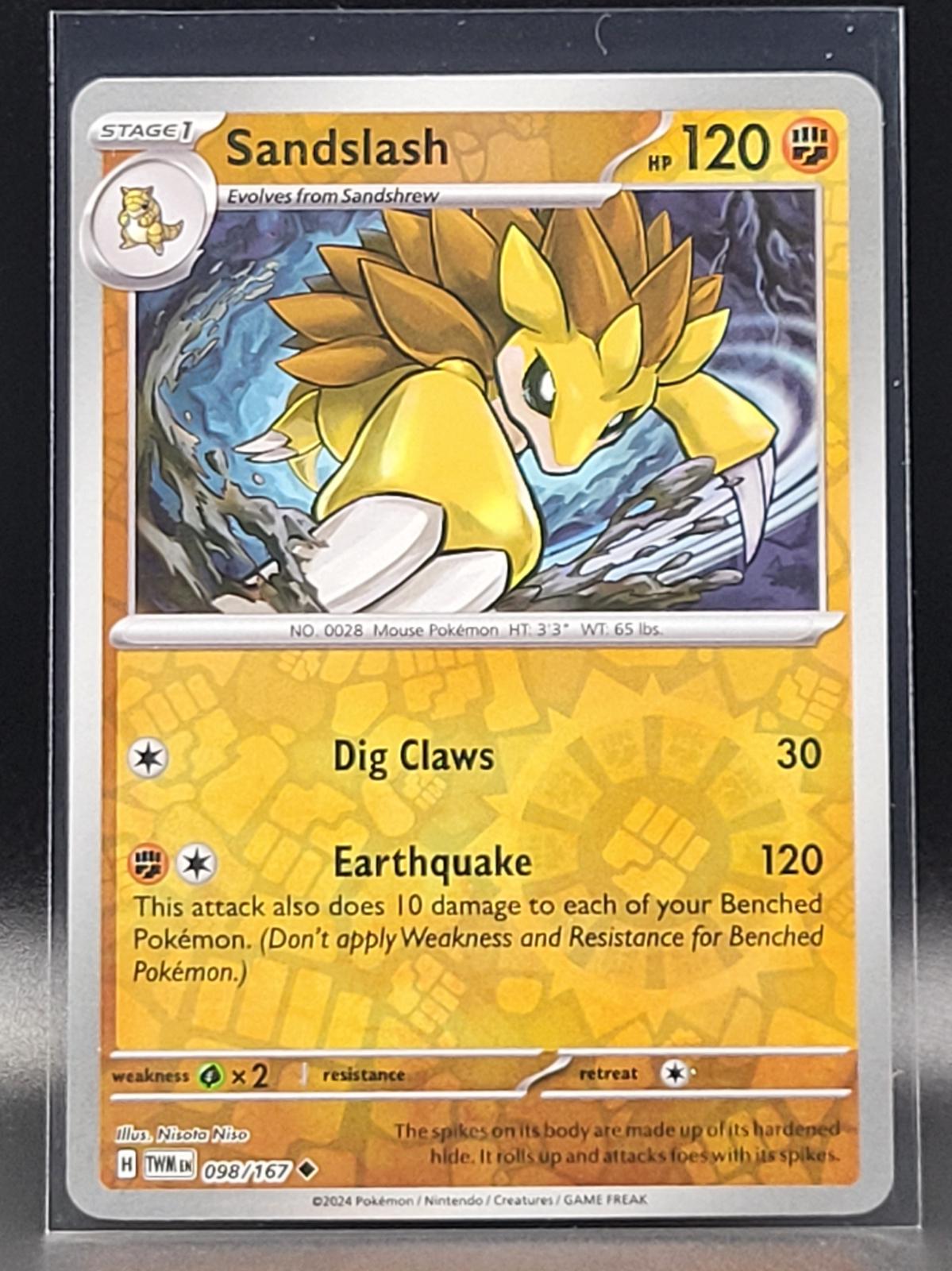 Sandslash [098/167] - SV06: Twilight Masquerade (TWM) - Reverse Holofoil