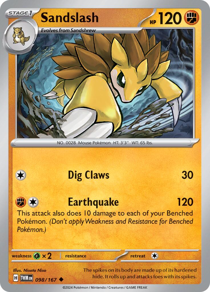 Sandslash [098/167] - SV06: Twilight Masquerade (TWM)