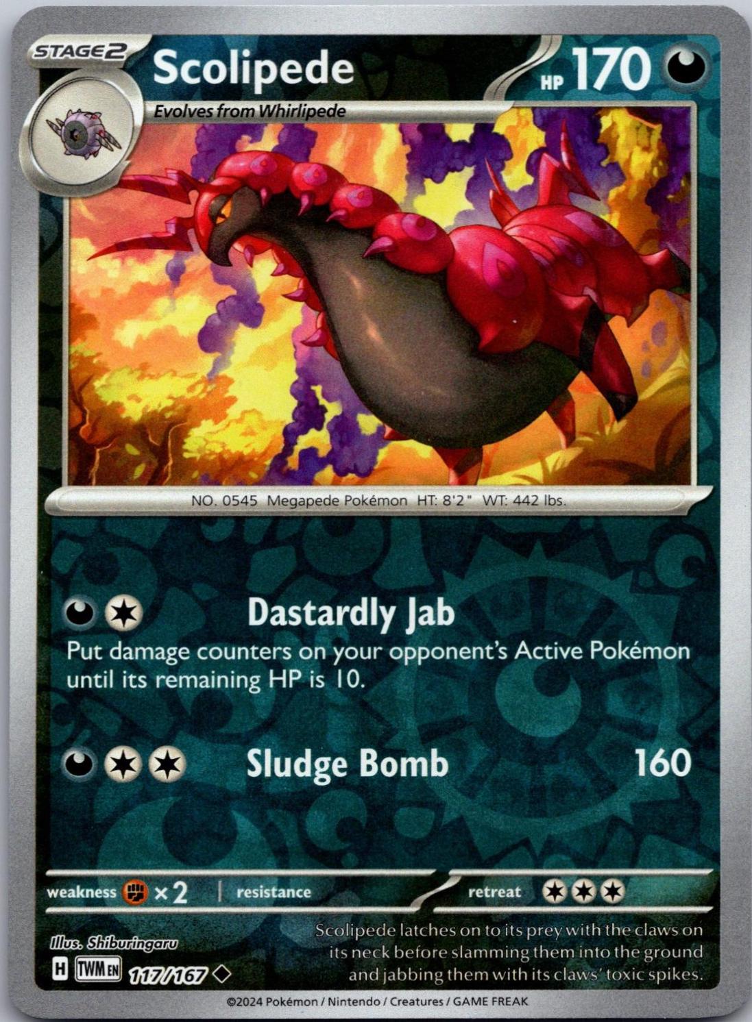 Scolipede [117/167] - SV06: Twilight Masquerade (TWM) - Reverse Holofoil