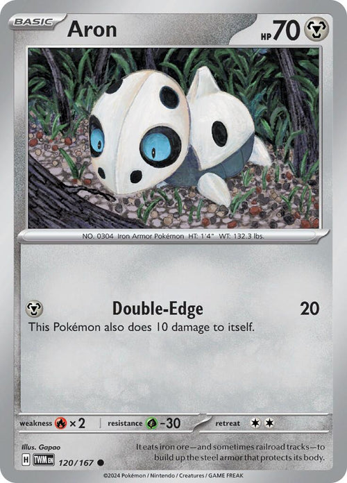 Aron [120/167] - SV06: Twilight Masquerade (TWM) - Reverse Holofoil