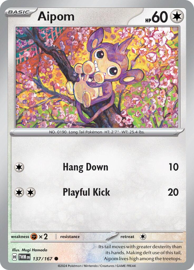 Aipom [137/167] - SV06: Twilight Masquerade (TWM)