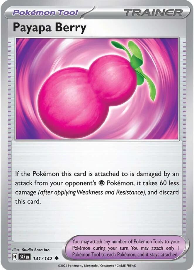 Payapa Berry [141/142] - SV07: Stellar Crown (SCR) - Reverse Holofoil