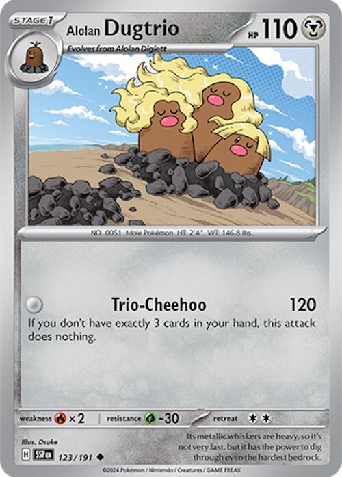 Alolan Dugtrio - 123/191 [123/191] - SV08: Surging Sparks (SSP)