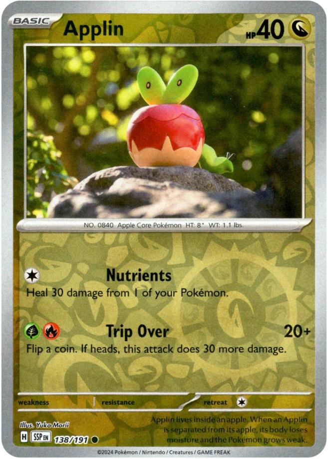 Applin [138/191] - SV08: Surging Sparks (SSP) - Reverse Holofoil