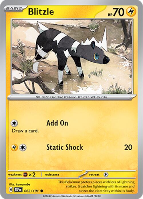 Blitzle [062/191] - SV08: Surging Sparks (SSP) - Reverse Holofoil