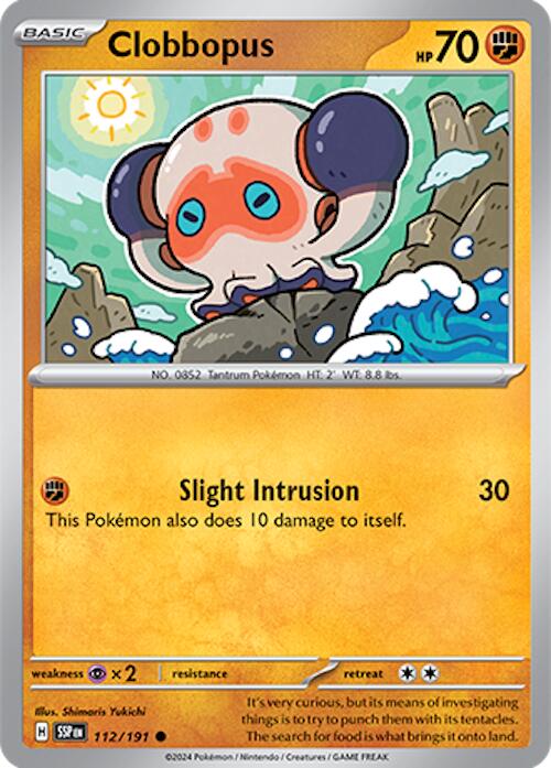 Clobbopus - 112/191 [112/191] - SV08: Surging Sparks (SSP) - Reverse Holofoil