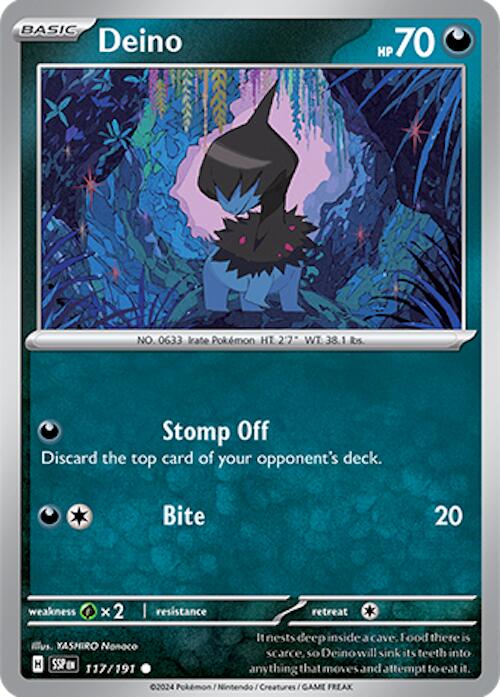 Deino [117/191] - SV08: Surging Sparks (SSP) - Reverse Holofoil