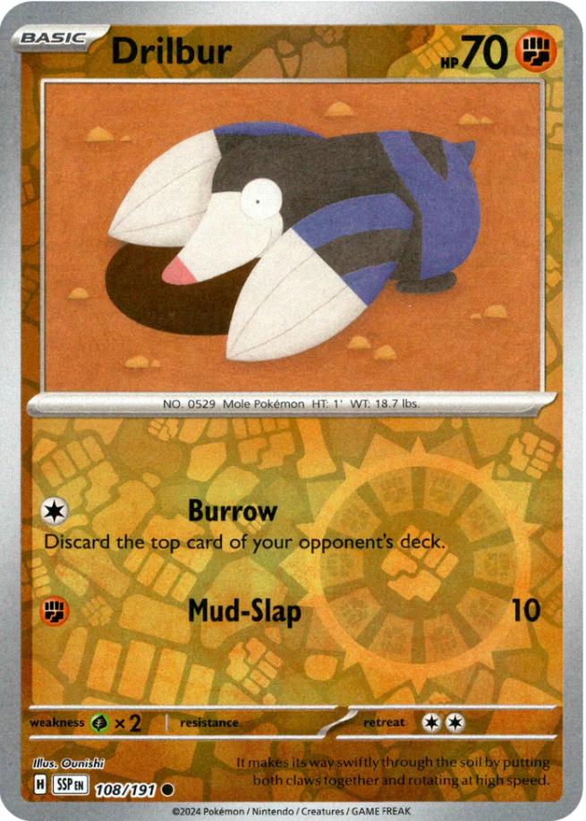Drilbur [108/191] - SV08: Surging Sparks (SSP) - Reverse Holofoil