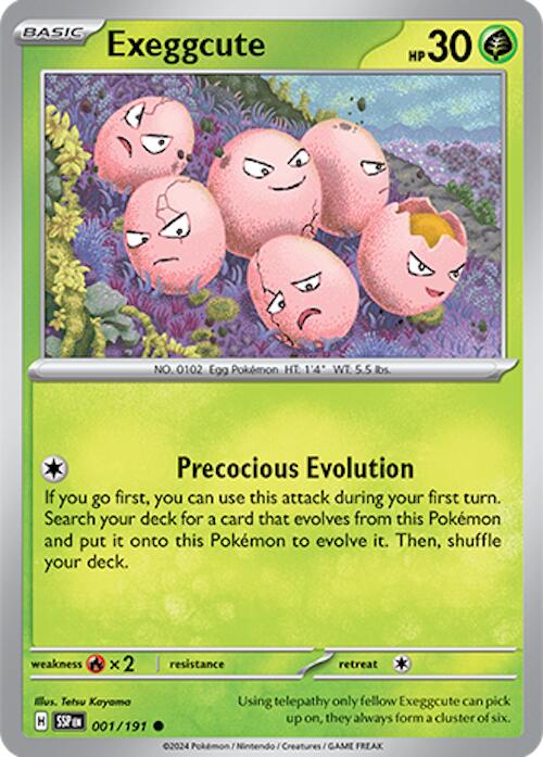 Exeggcute - 001/191 [001/191] - SV08: Surging Sparks (SSP) - Reverse Holofoil