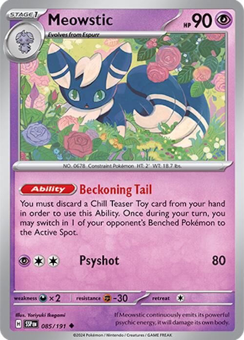 Meowstic [085/191] - SV08: Surging Sparks (SSP) - Reverse Holofoil