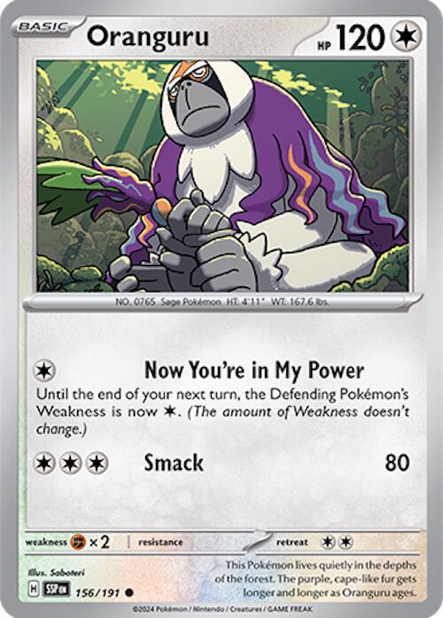Oranguru [156/191] - SV08: Surging Sparks (SSP) - Reverse Holofoil