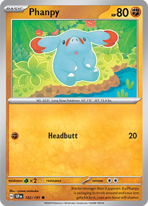 Phanpy - 102/191 [102/191] - SV08: Surging Sparks (SSP) - Reverse Holofoil