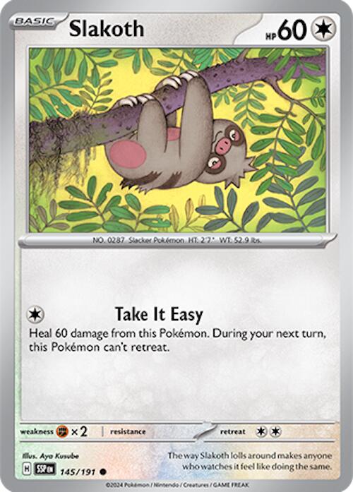 Slakoth - 145/191 [145/191] - SV08: Surging Sparks (SSP) - Reverse Holofoil