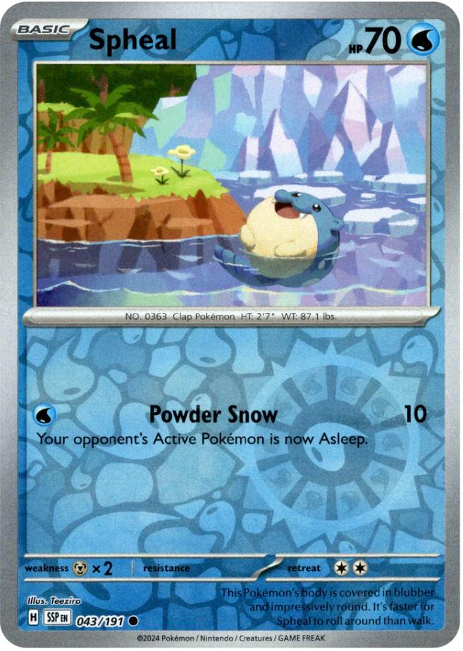 Spheal - 043/191 [043/191] - SV08: Surging Sparks (SSP) - Reverse Holofoil