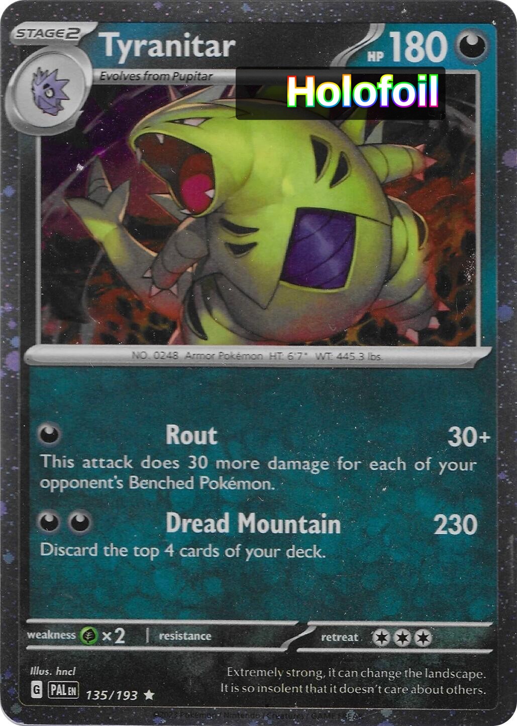 Tyranitar - 135/193 (Cosmo Foil)