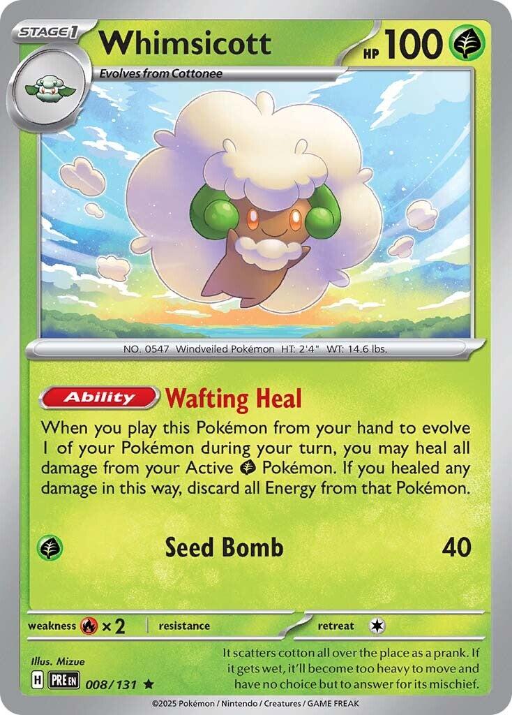 Whimsicott [008/131] - SV: Prismatic Evolutions (PRE) - Reverse Holofoil