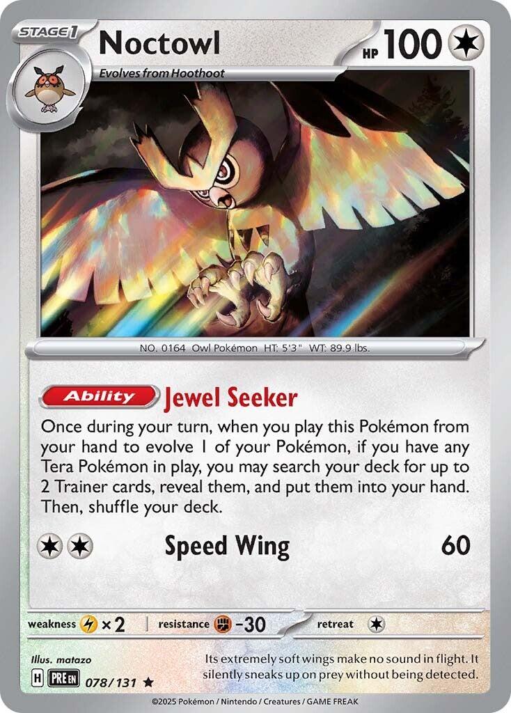 Noctowl [078/131] - SV: Prismatic Evolutions (PRE) - Reverse Holofoil