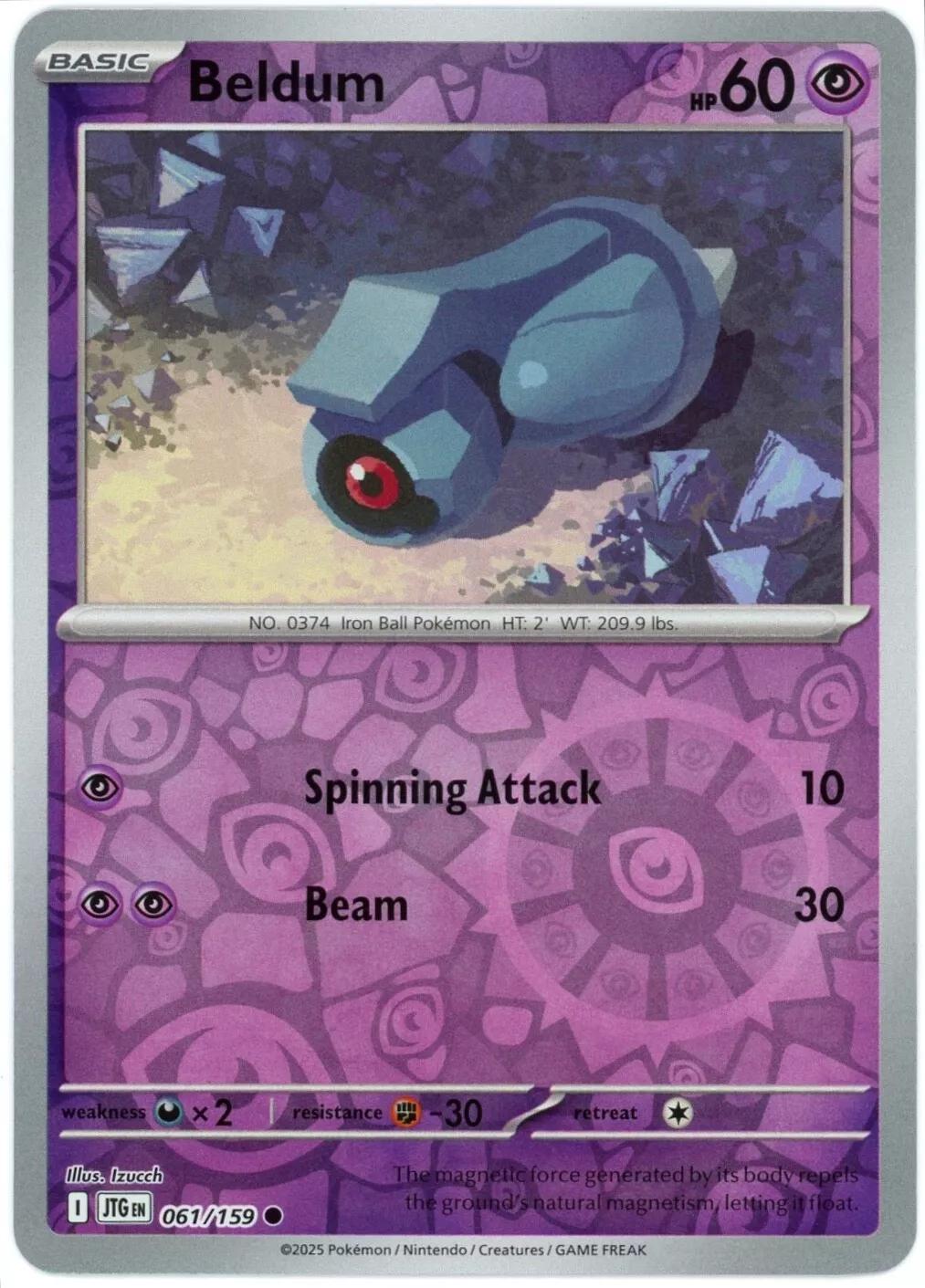 Beldum [061/159] - SV09: Journey Together (JTG) - Reverse Holofoil