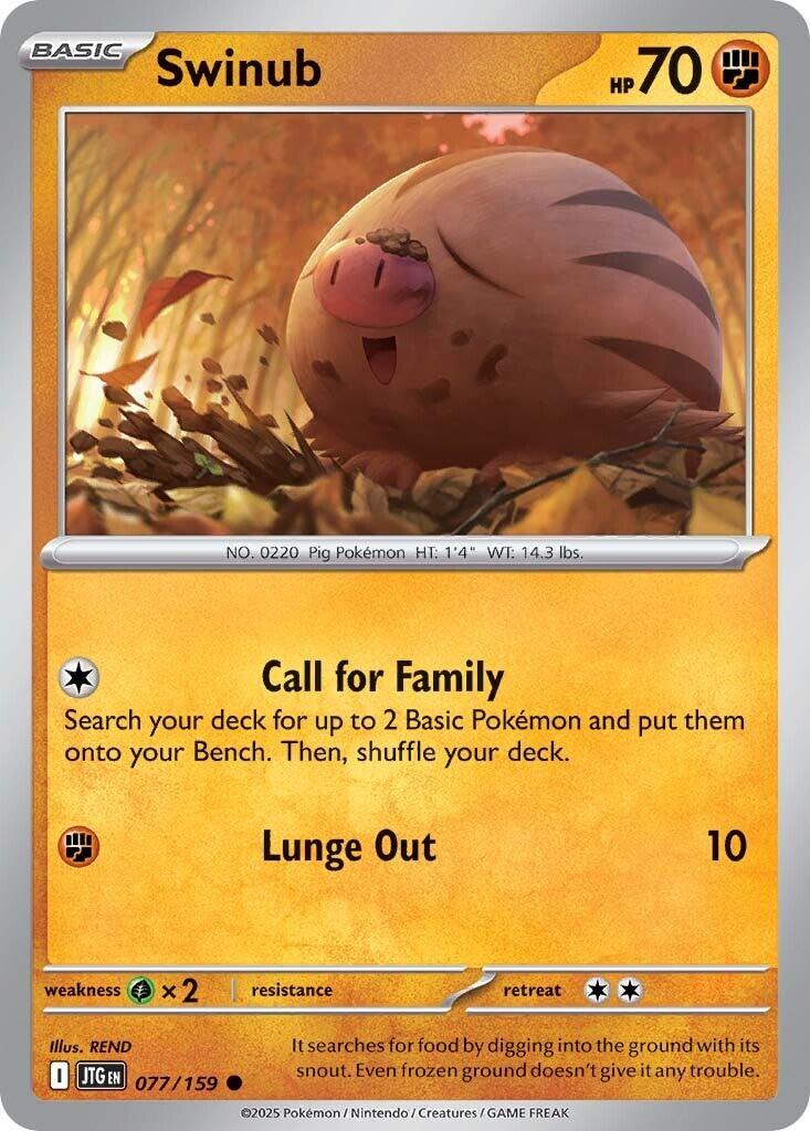 Swinub - 077/159 [077/159] - SV09: Journey Together (JTG) - Reverse Holofoil