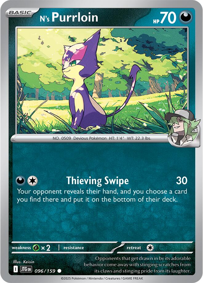 N's Purrloin [096/159] - SV09: Journey Together (JTG) - Reverse Holofoil